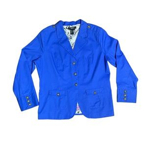 Twiggy London jacket blue women’s long sleeve blazer suit jacket size 1X